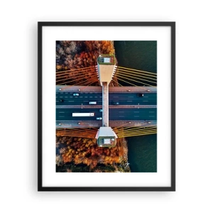 Poster în ramă neagră - Din pădure spre apă - 40x50 cm