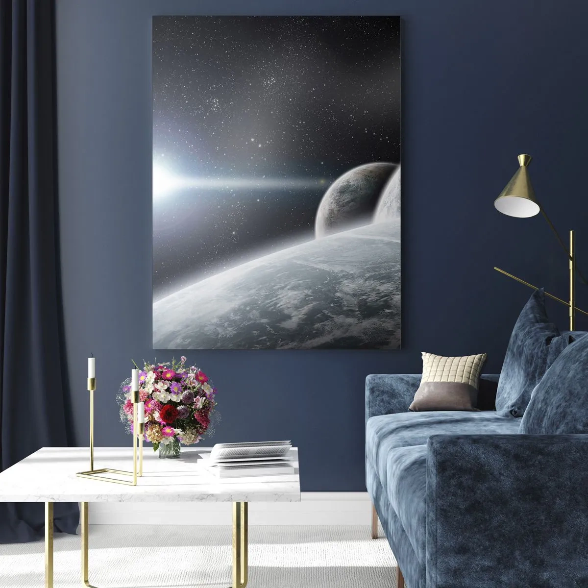 Tablou pe sticlă - Muzica cosmică a sferelor - 50x70 cm