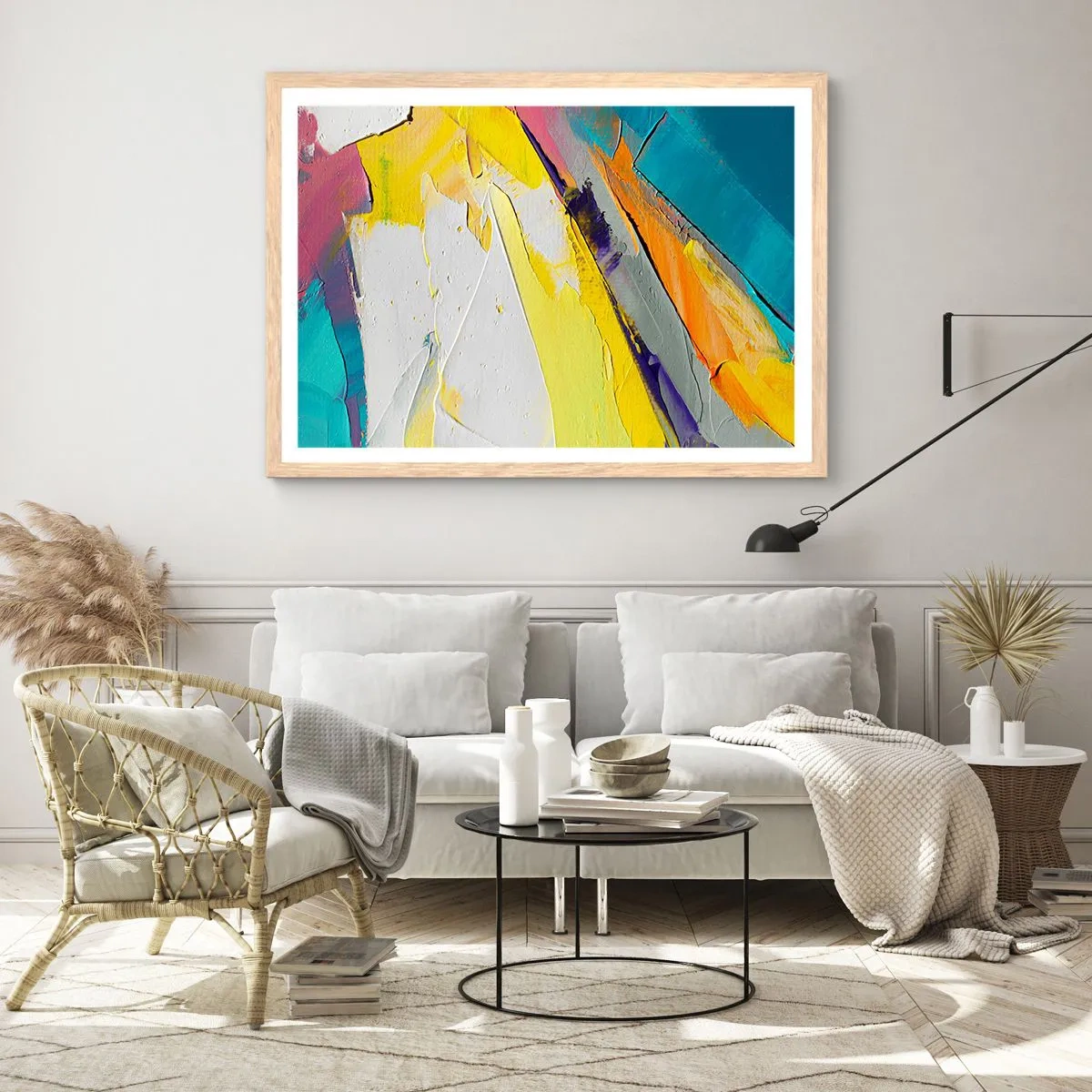 Poster în ramă de stejar deschis - Anatomia luminii - 50x40 cm