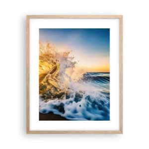 Poster în ramă de stejar deschis - Joc în nisip - 40x50 cm