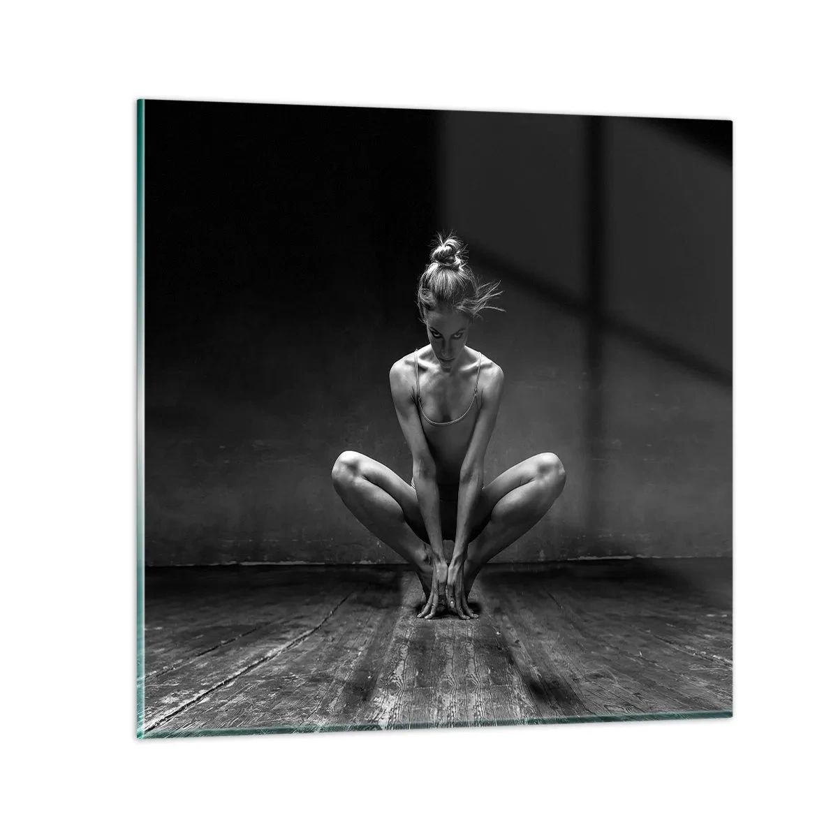 Tablou pe sticlă - Energie de dans concentrată - 50x50 cm