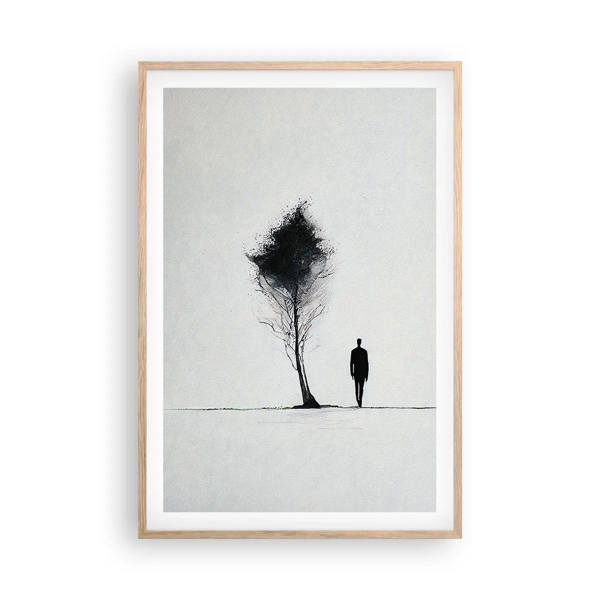 Poster în ramă de stejar deschis - Noi toți rătăcim - 61x91 cm