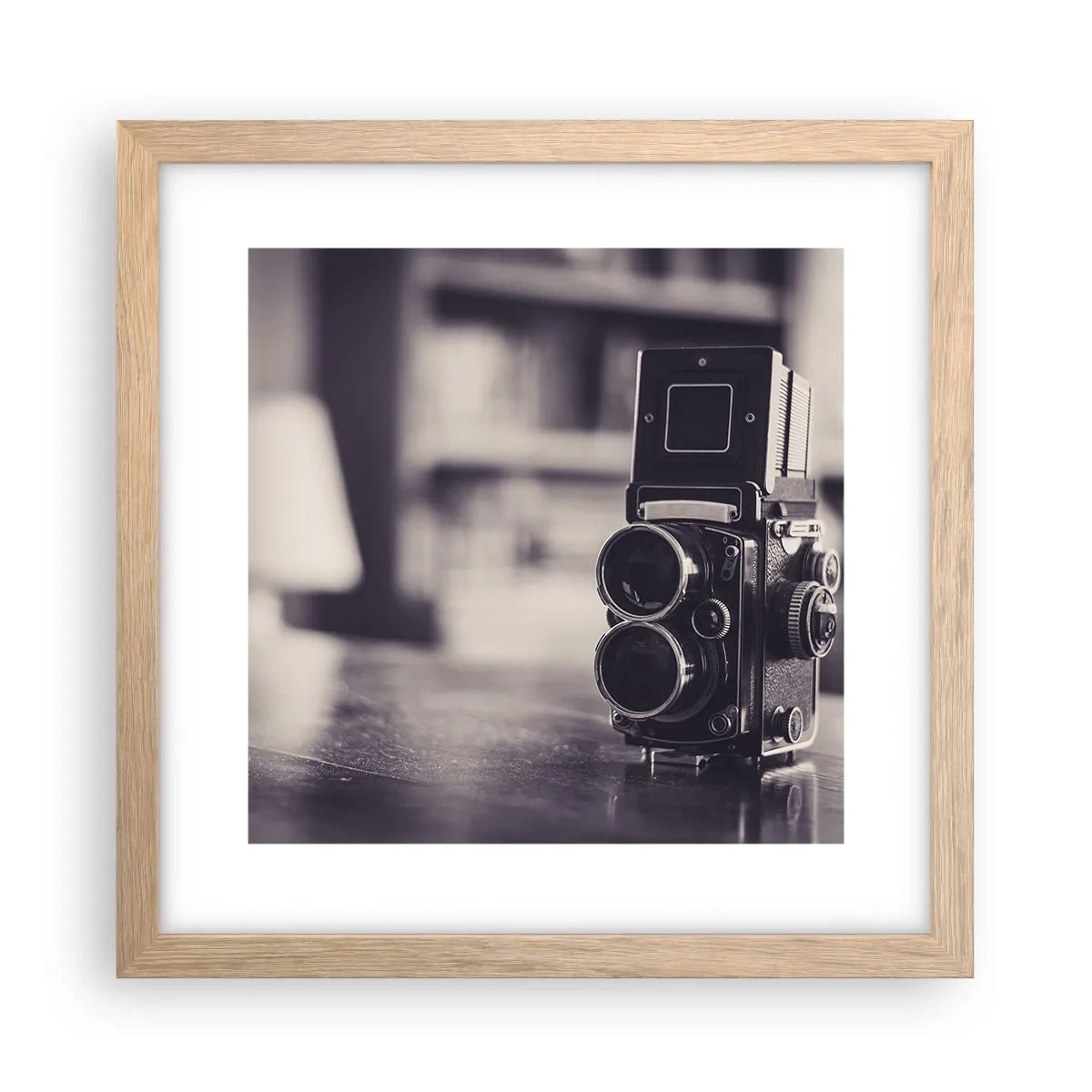 Poster în ramă de stejar deschis - Magia fotografiei vechi - 30x30 cm