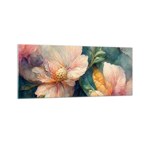 Tablou pe sticlă - Subtilitate pură - 100x40 cm