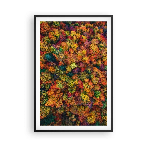 Poster în ramă neagră - Buchet de copaci de toamnă - 61x91 cm
