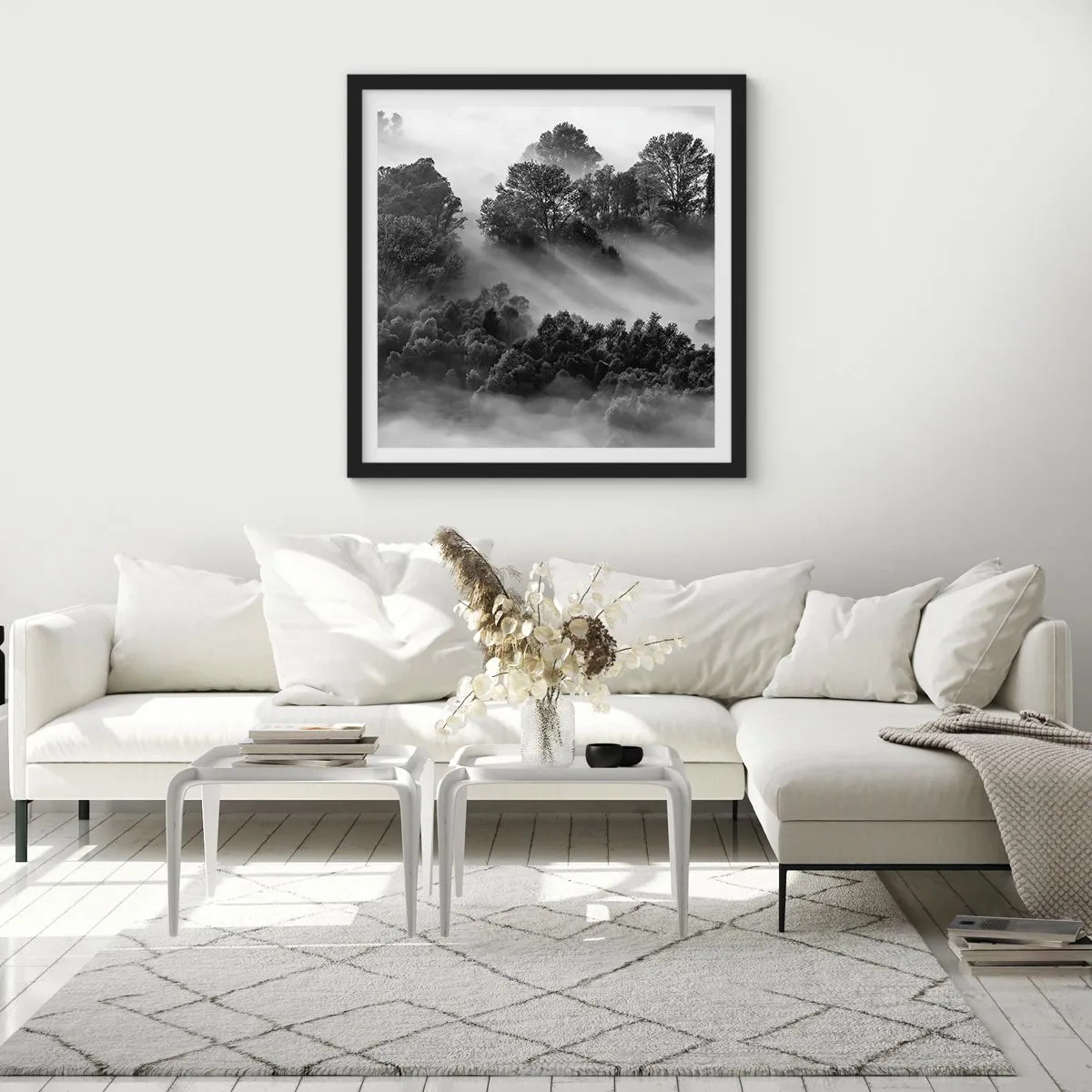 Poster în ramă neagră - Trezindu-se din somn - 30x30 cm