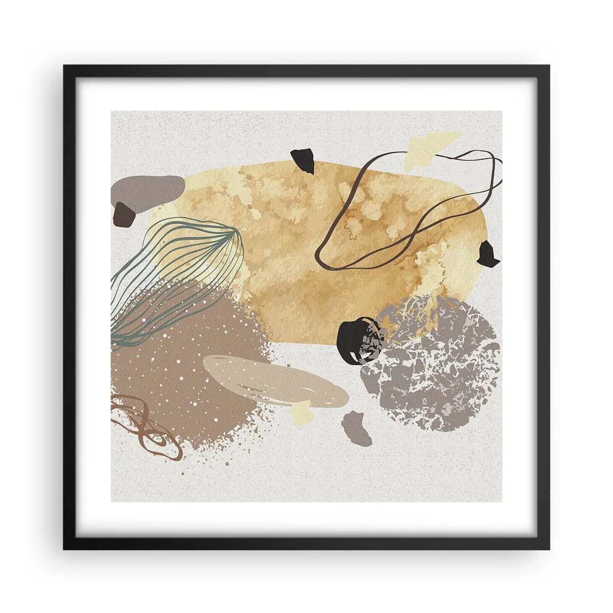 Poster în ramă neagră - Fluiditatea aplicată - 50x50 cm