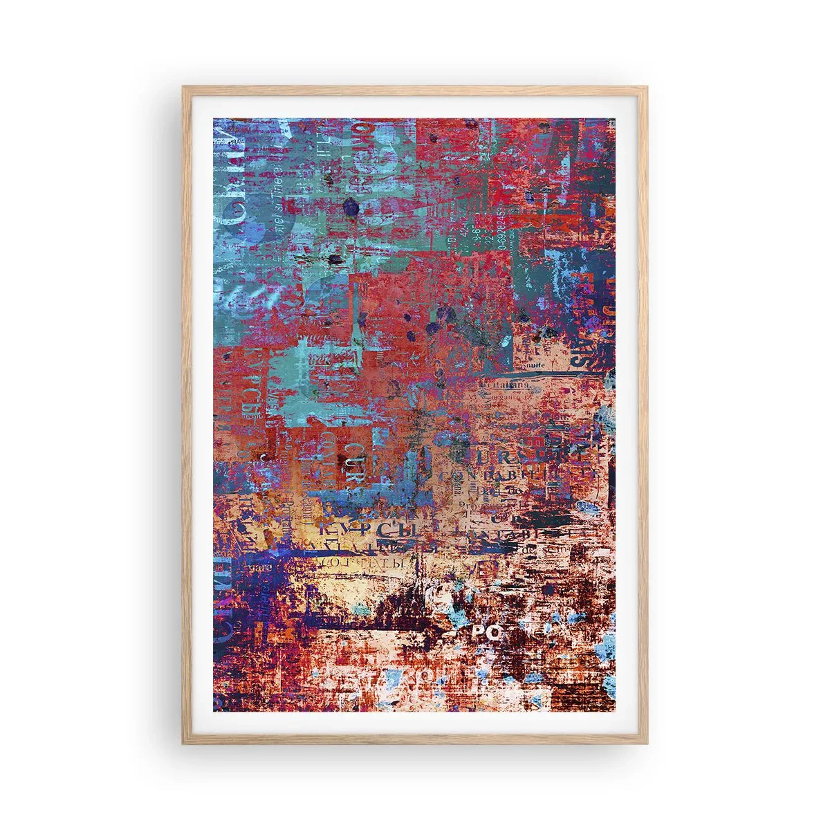 Poster în ramă de stejar deschis - Memorie și uitare - 70x100 cm