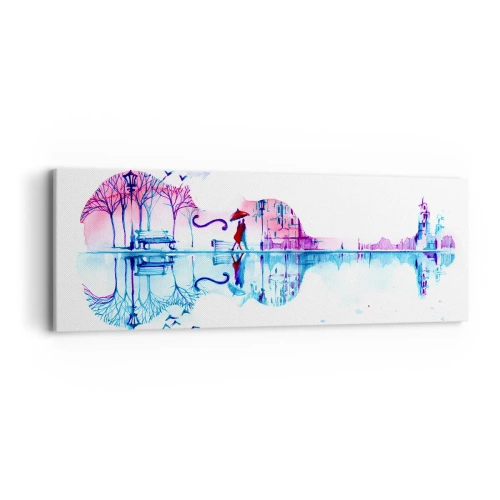 Tablou pe pânză - Îți voi aduce cântece de ploaie - 90x30 cm