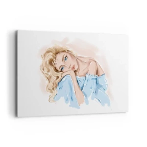 Tablou pe pânză - Scufundată în vis albastru - 120x80 cm