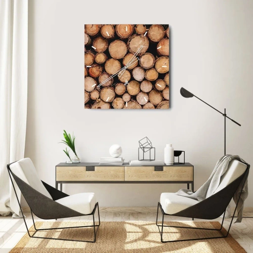 Ceas de perete - Ceas pe sticlă - Un nou început - 40x40 cm