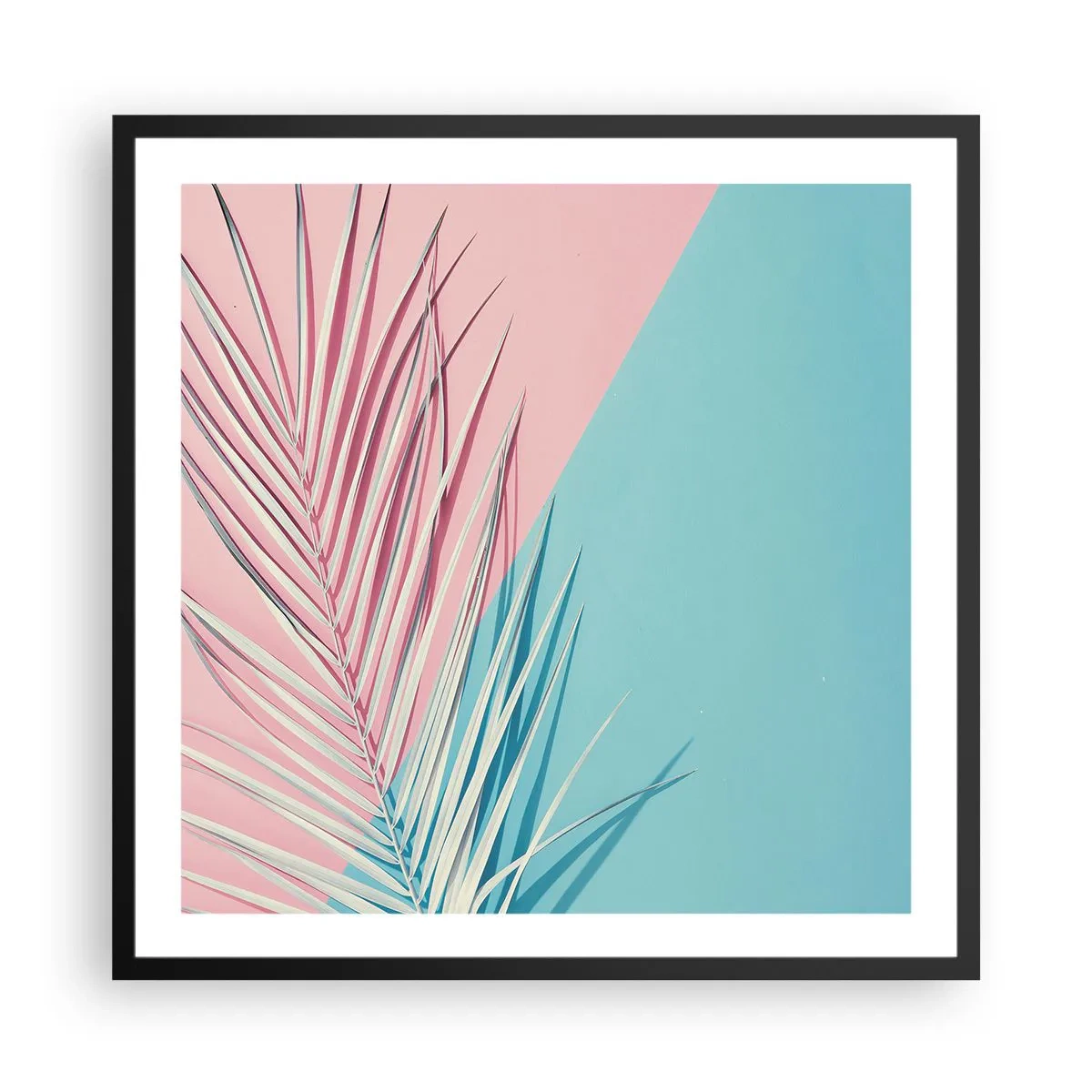 Poster în ramă neagră - Impresie tropicală - 60x60 cm