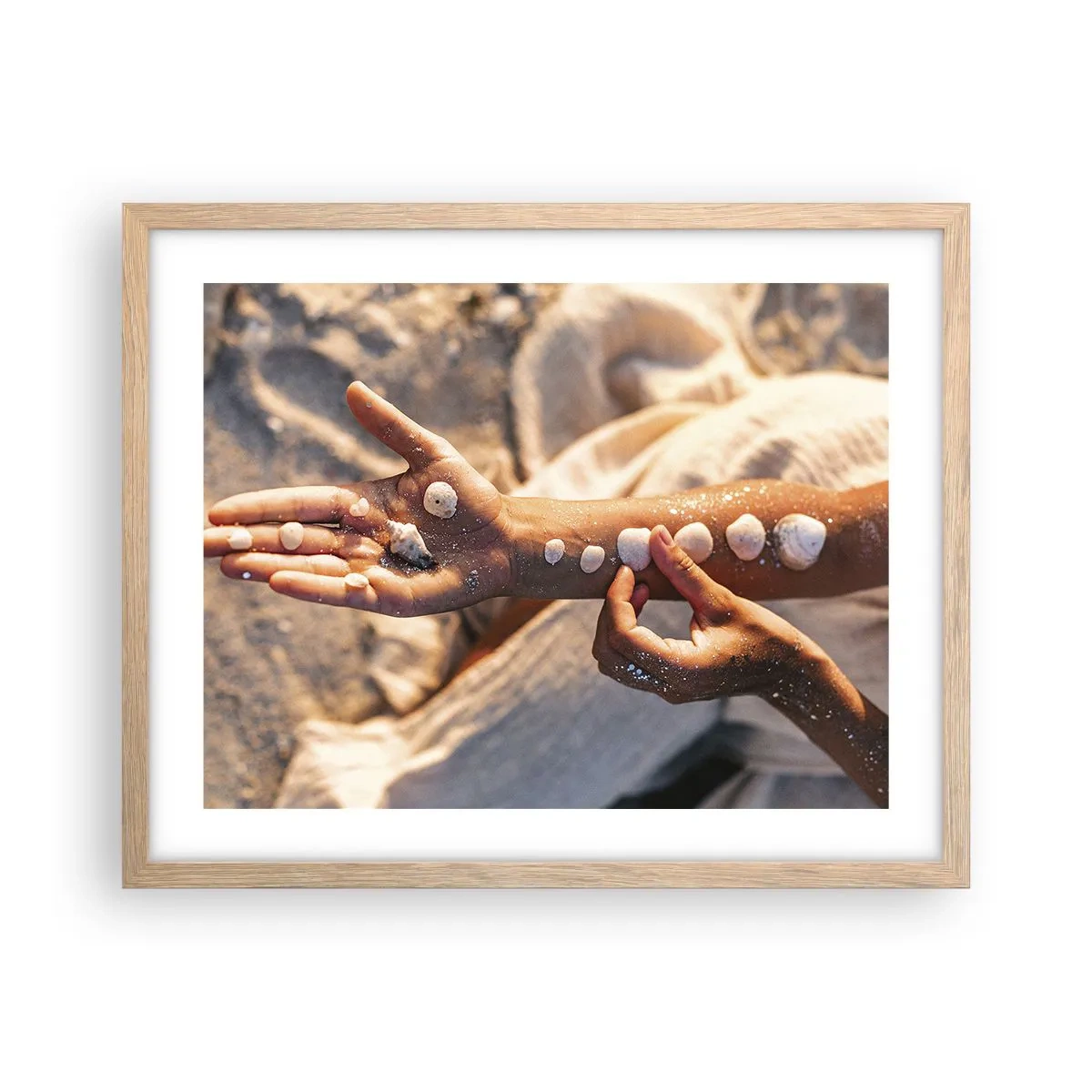 Poster în ramă de stejar deschis - Frumusețe la îndemână - 50x40 cm