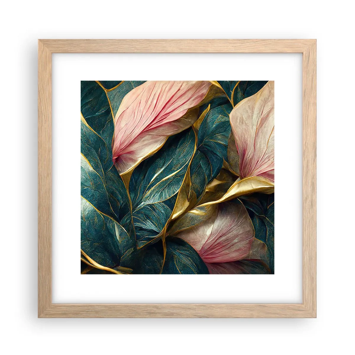 Poster în ramă de stejar deschis - Eleganța naturală și stil - 30x30 cm