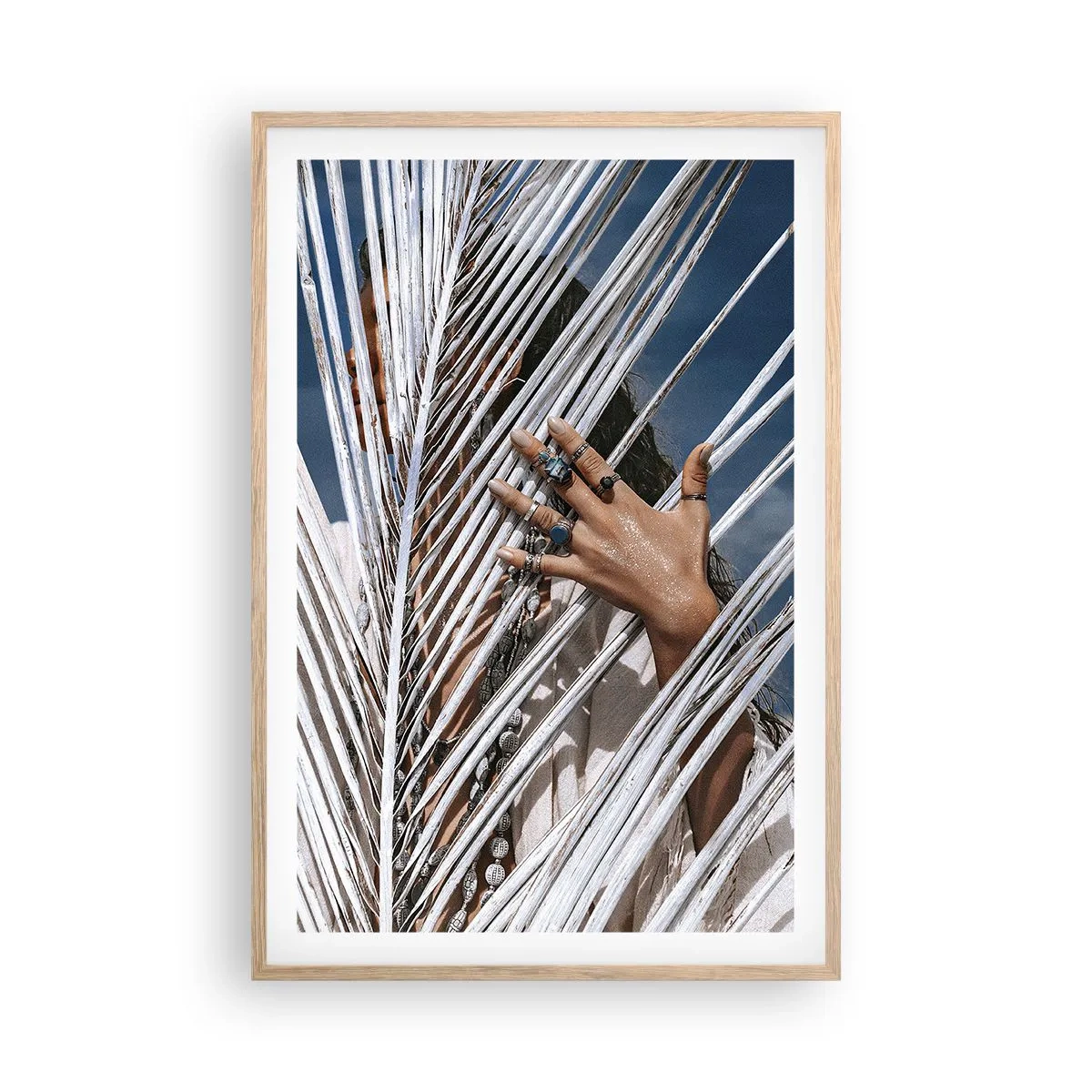 Poster în ramă de stejar deschis - Prietena șamanului? - 61x91 cm