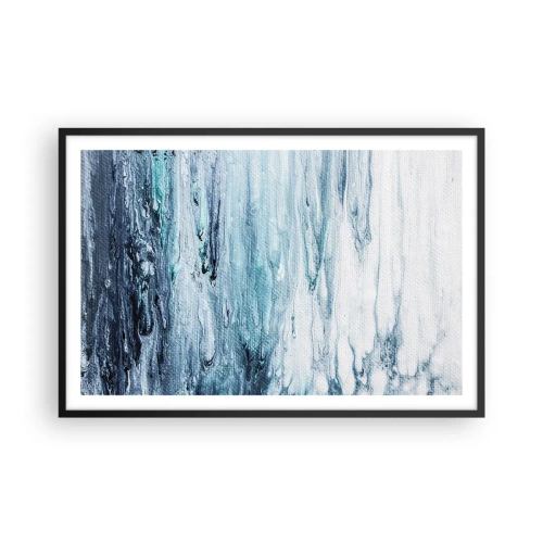 Poster în ramă neagră - Țurțuri de albastru - 91x61 cm