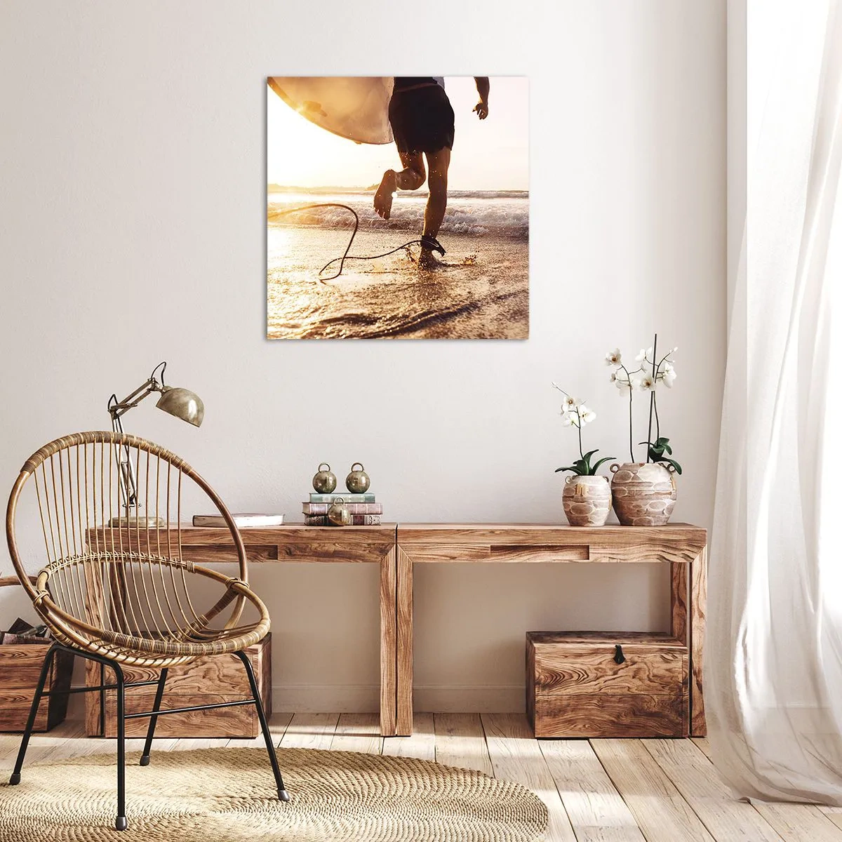 Tablou pe pânză - Pentru a întâmpina valul - 30x30 cm