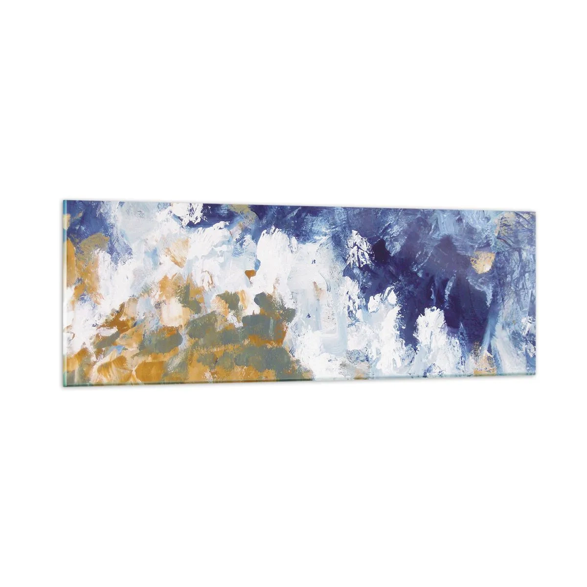 Tablou pe sticlă - Dansul elementelor - 90x30 cm