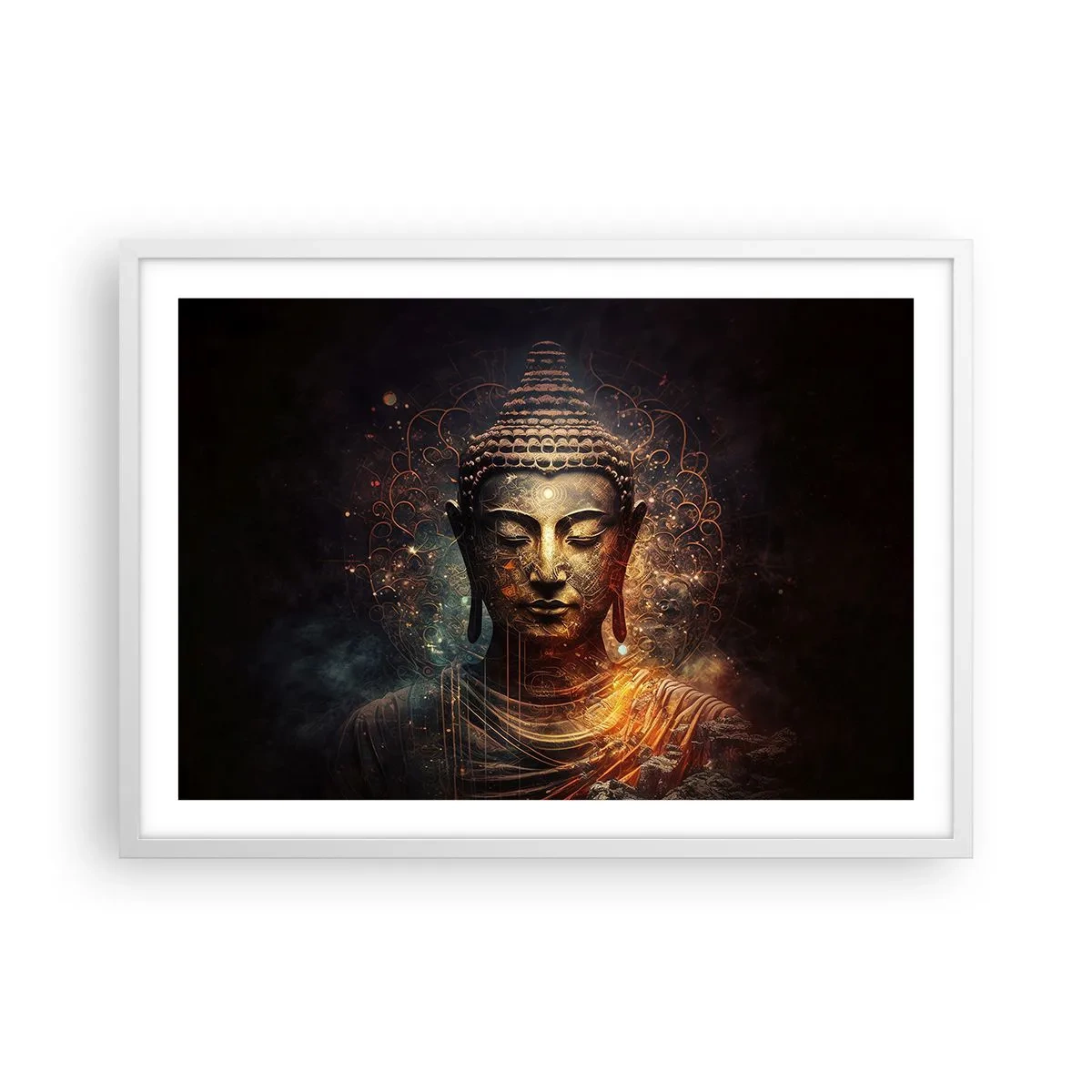 Poster în ramă albă - Echilibru spiritual - 70x50 cm