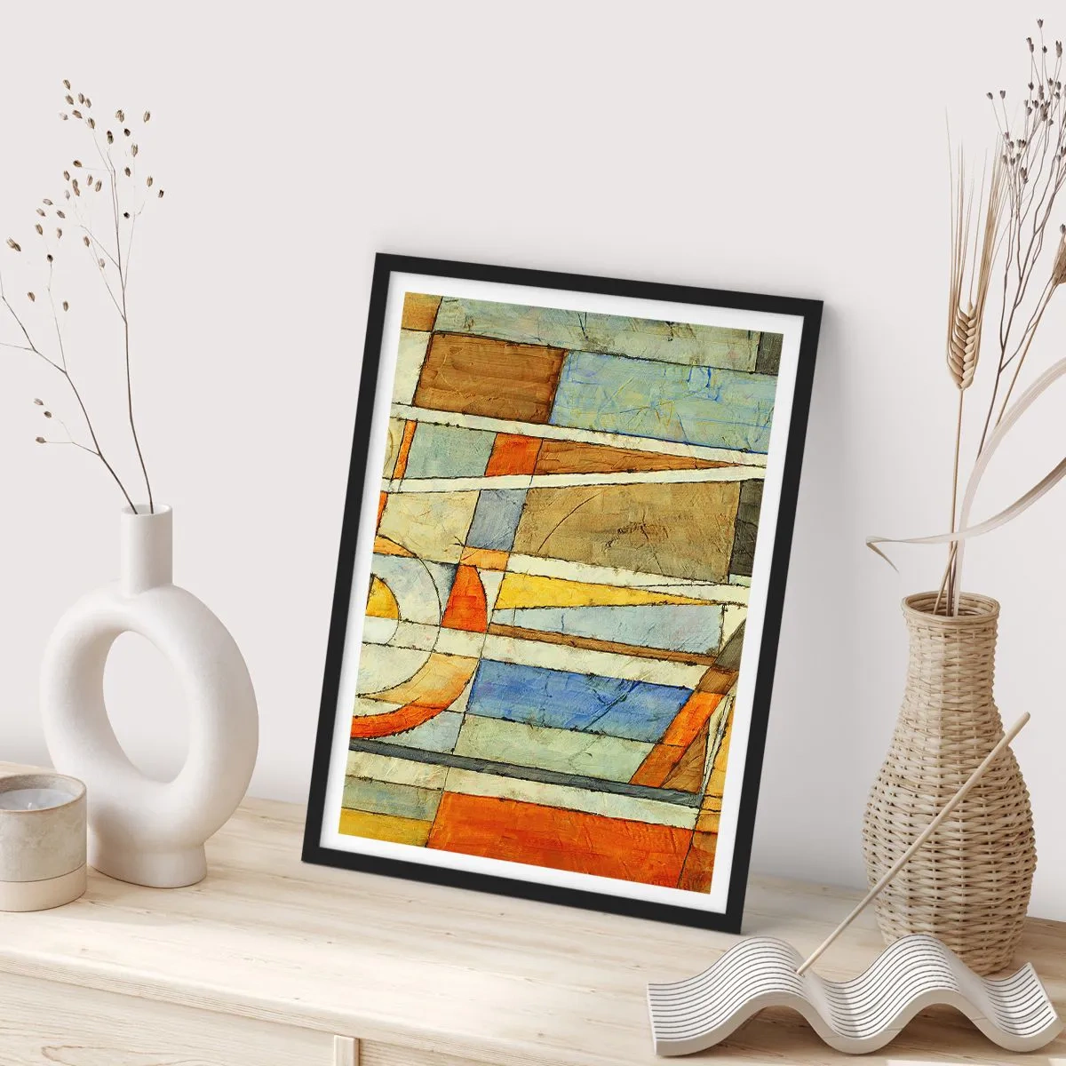 Poster în ramă neagră - Cubismul în construcție - 61x91 cm