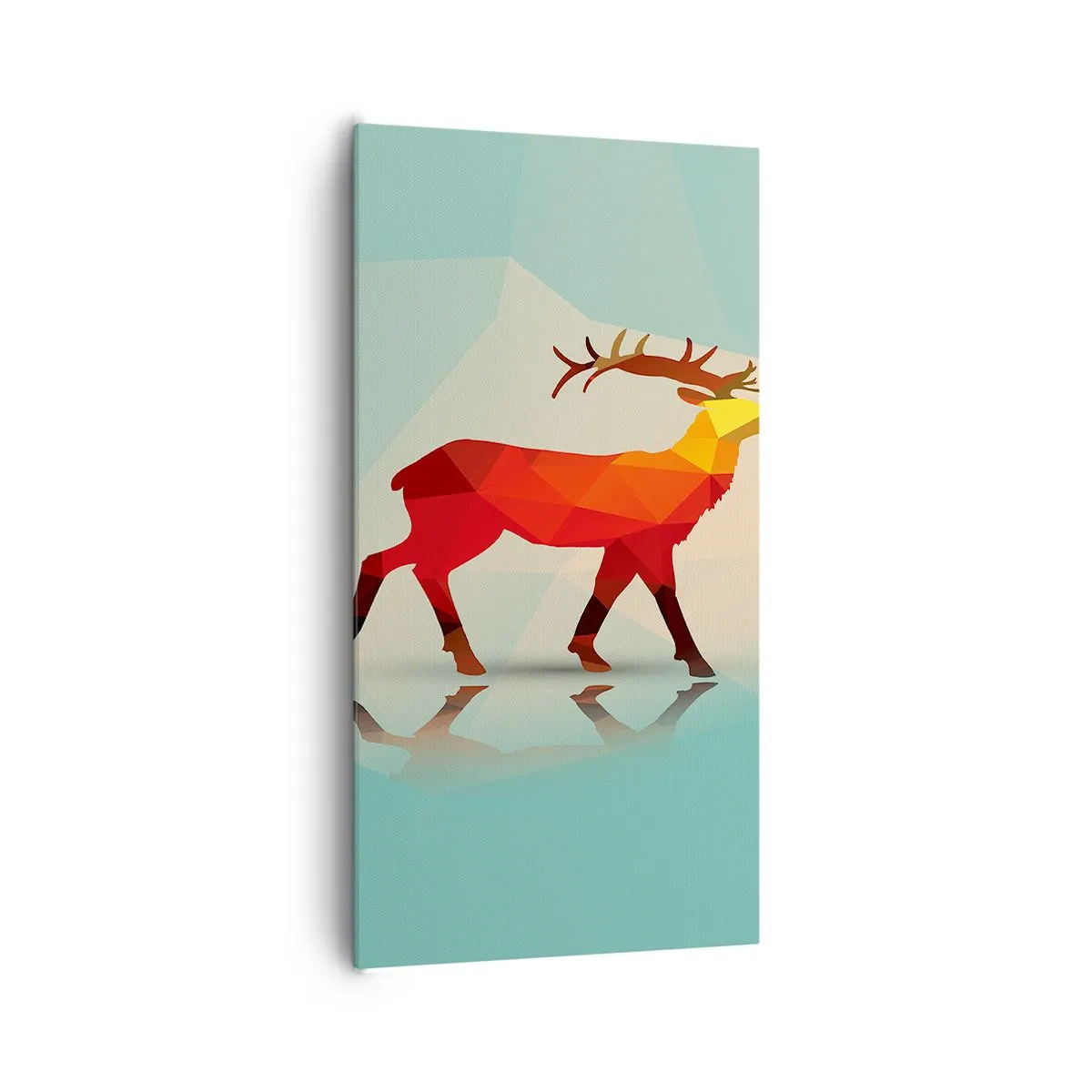 Tablou pe pânză - Cerb geometric - 65x120 cm
