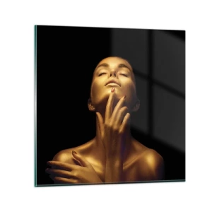 Tablou pe sticlă - Ca mătasea aurie - 40x40 cm