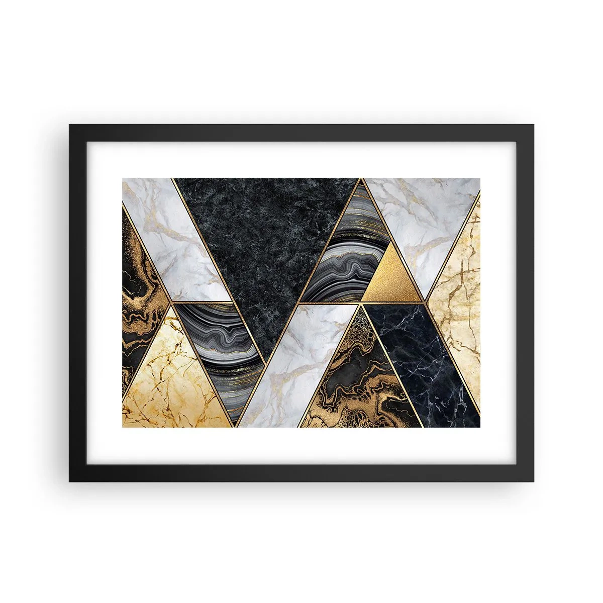 Poster în ramă neagră - Piatră cu piatră - 40x30 cm