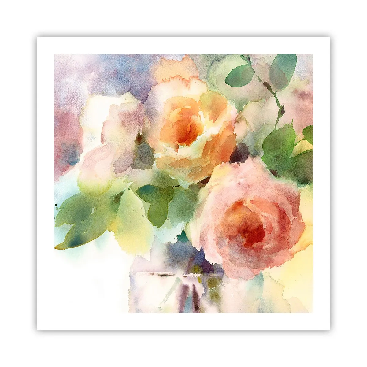 Poster - Delicat ca o acuarelă - 60x60 cm