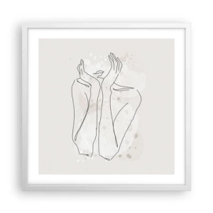 Poster în ramă albă - Un moment pentru vis - 50x50 cm