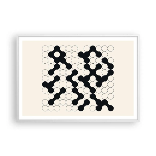 Poster în ramă albă - Joc chinezesc - o variație - 100x70 cm