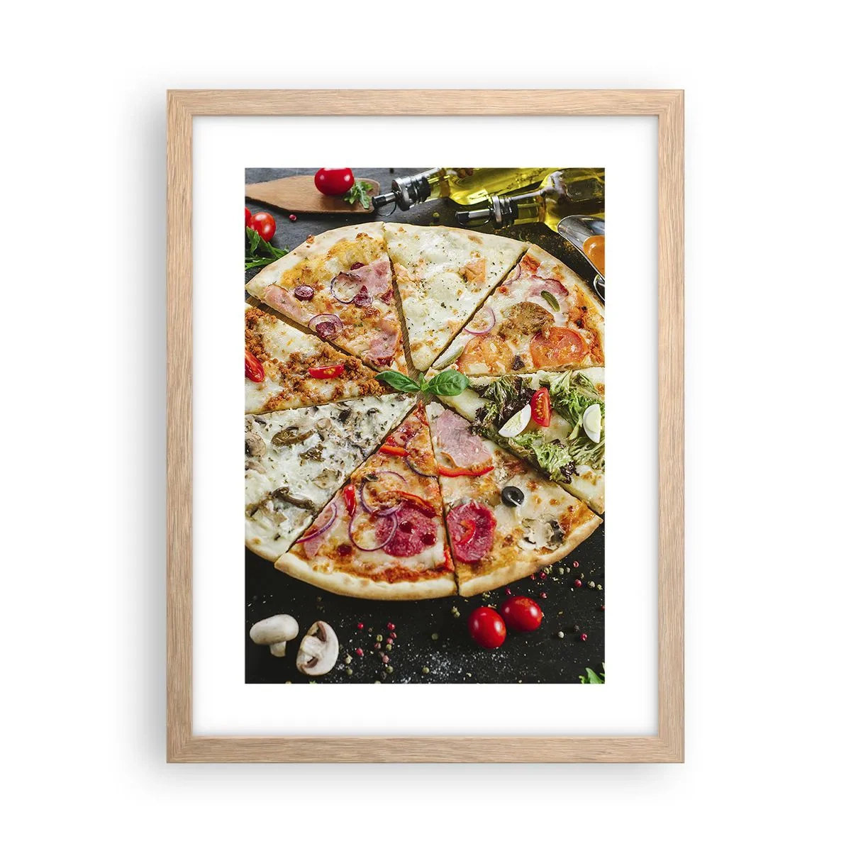 Poster în ramă de stejar deschis - Un evantai de arome - 30x40 cm