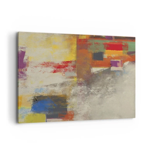 Tablou pe pânză - Geometria culorilor - 100x70 cm