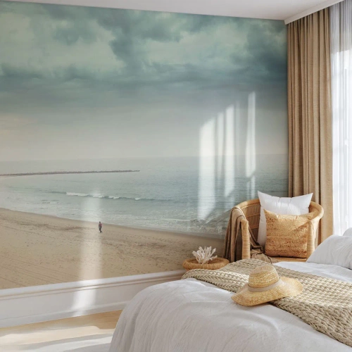 Tapet Premium Canvas - Căutând liniștea - Mare, plajă, Mers pe jos - 250x175 cm