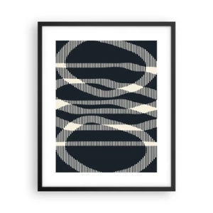 Poster în ramă neagră - Încercare de străpungere a întunericului - 40x50 cm