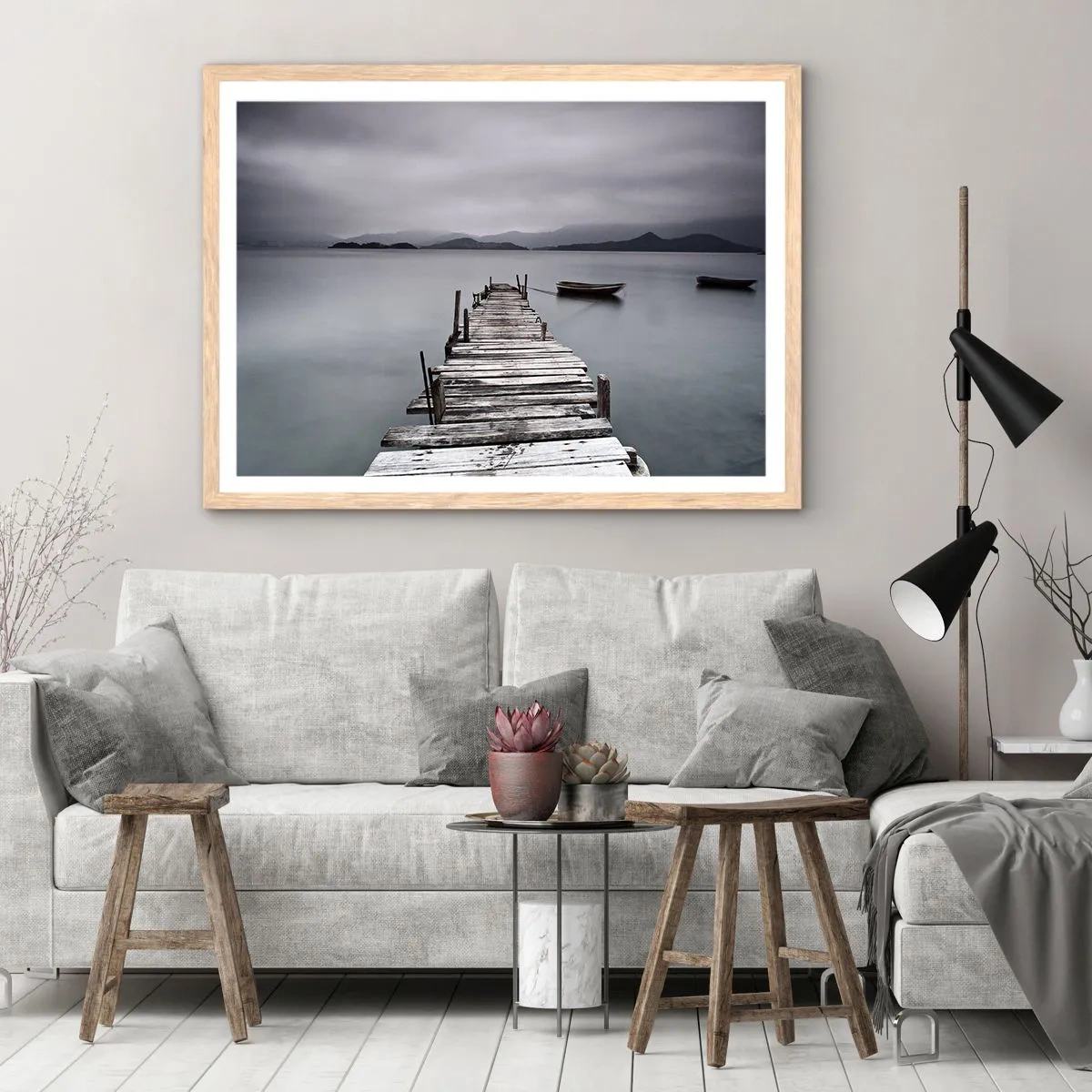 Poster în ramă de stejar deschis - Poți pleca mâine - 40x30 cm