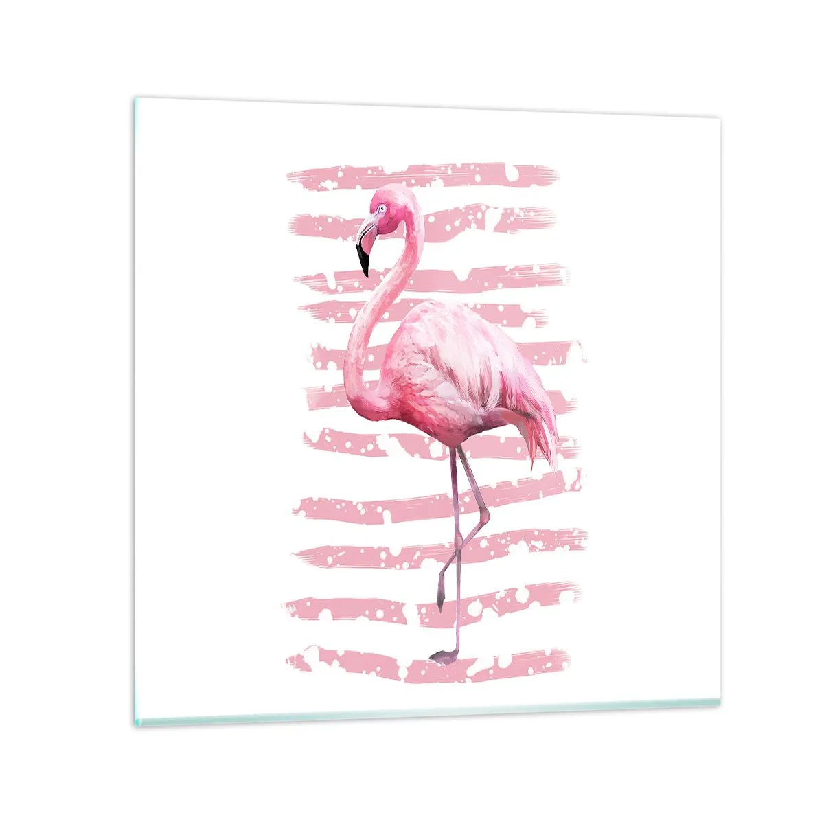 Tablou pe sticlă - Cu demnitate, chiar dacă în roz - 60x60 cm