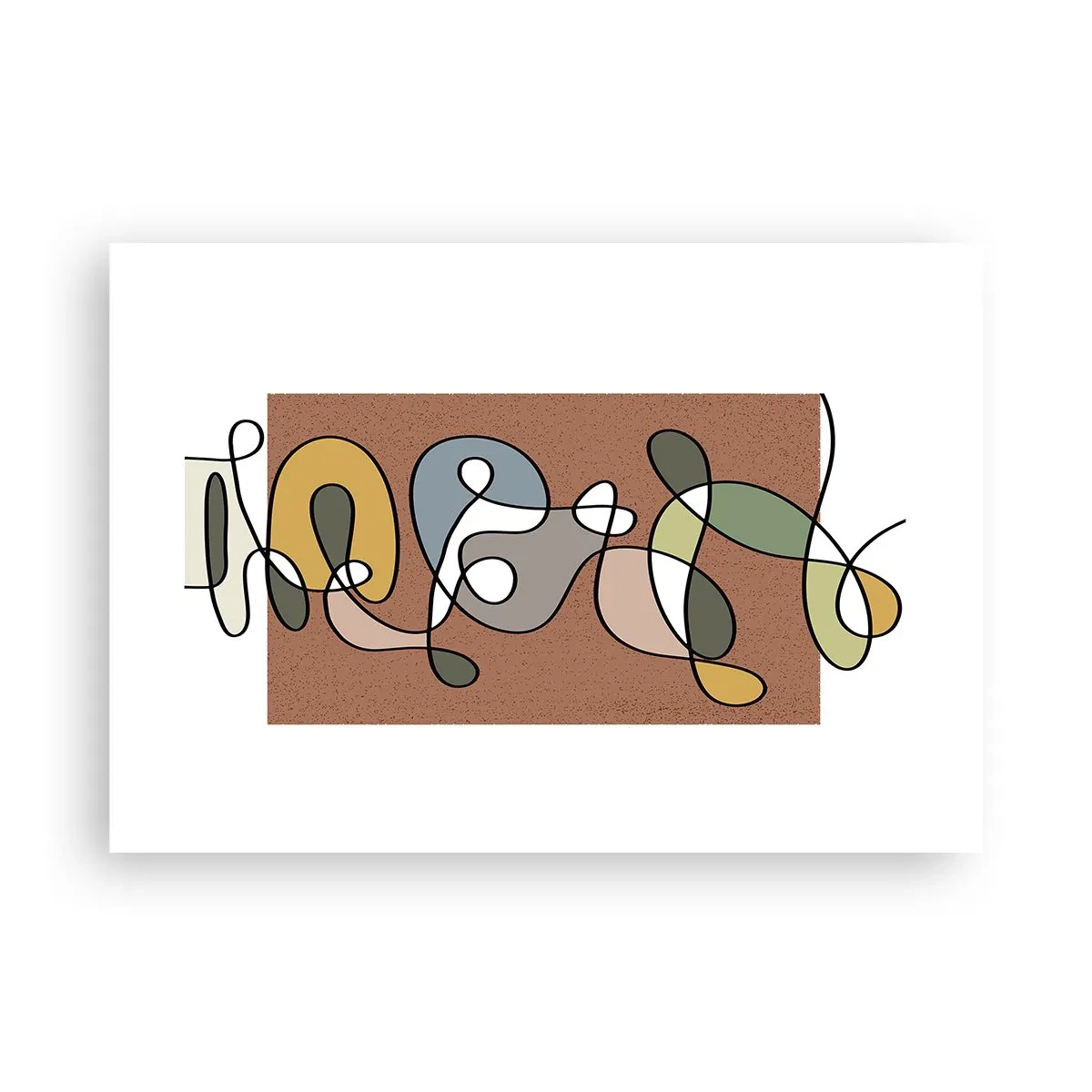 Poster - Abstracția care merită un zâmbet - 100x70 cm