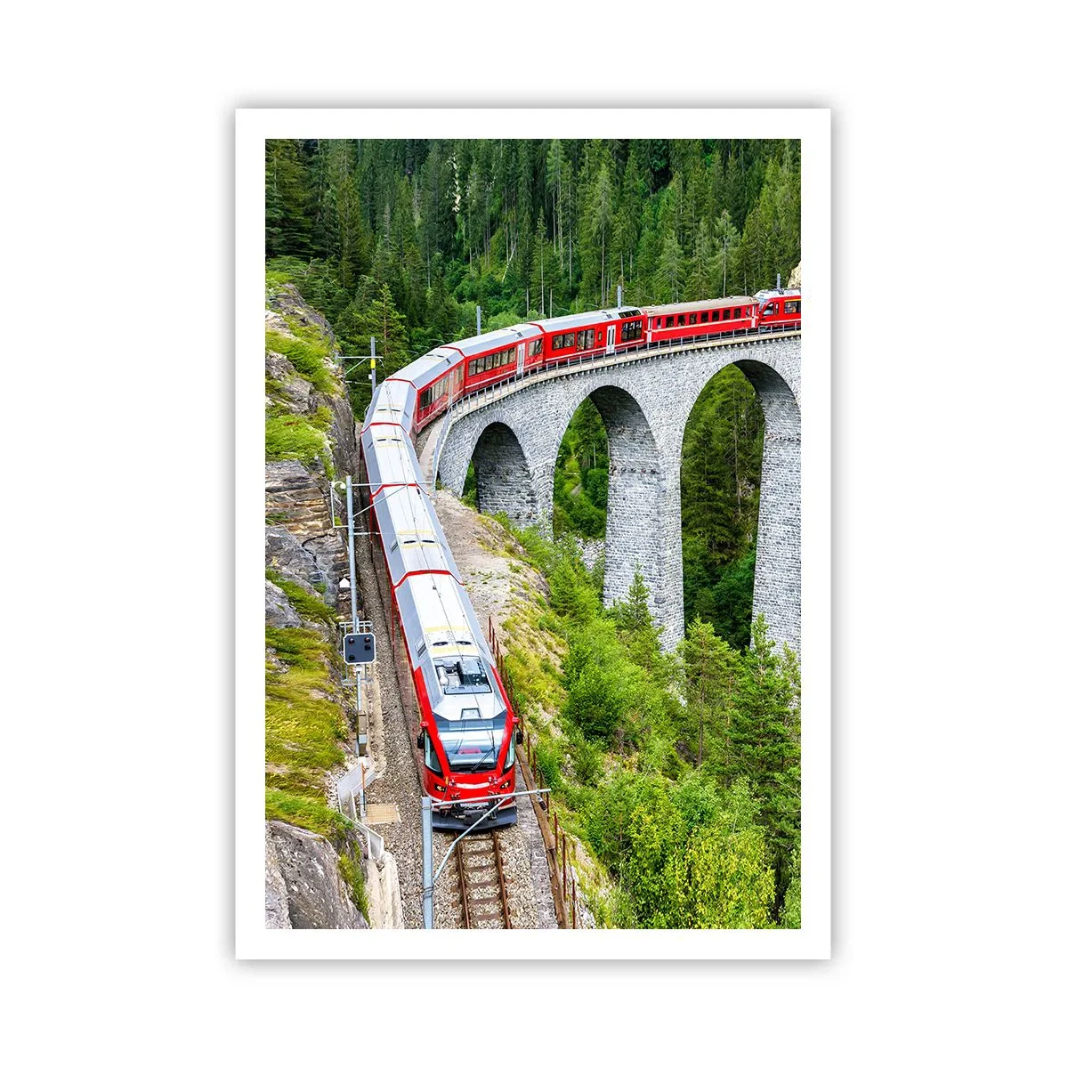 Poster - Cu trenul prin munți - 70x100 cm