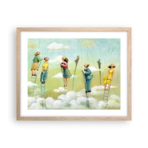 Poster în ramă de stejar deschis - Urmează-ți visul - 50x40 cm