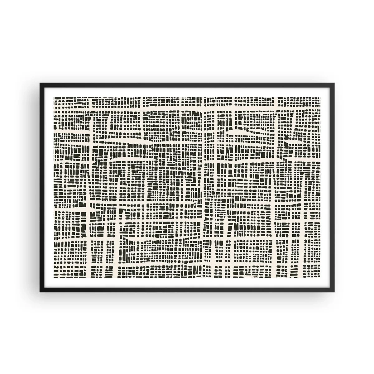 Poster în ramă neagră - O compoziție țesută - 100x70 cm