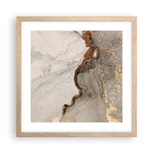 Poster în ramă de stejar deschis - La granița culorilor - 40x40 cm