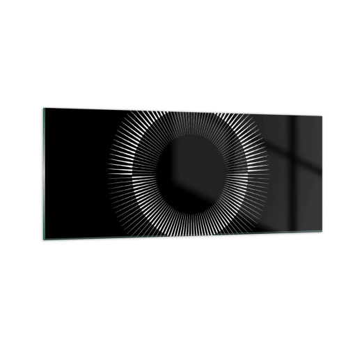 Tablou pe sticlă - Soarele Negru - 100x40 cm