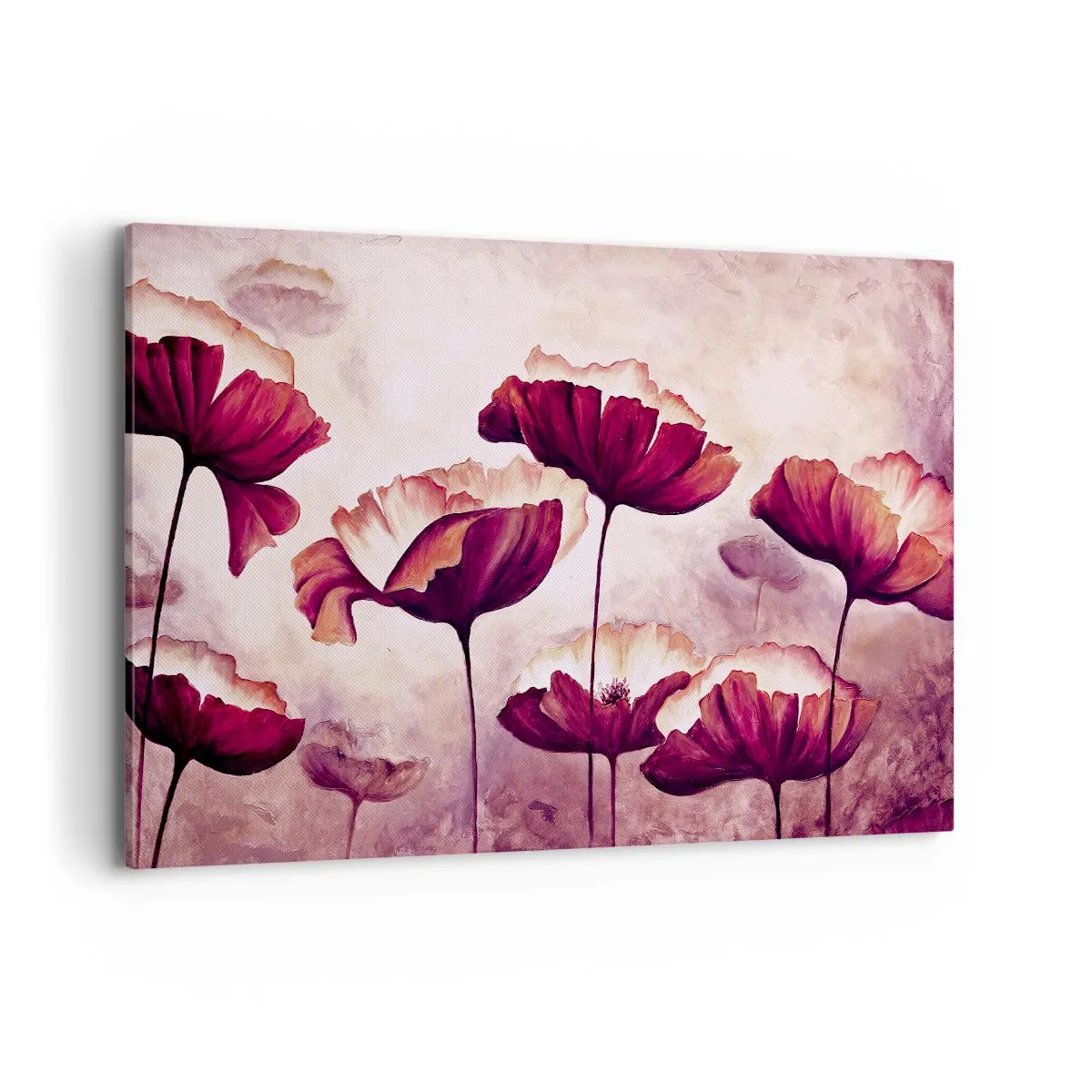 Tablou pe pânză - Fulgi roșii și albi - 120x80 cm