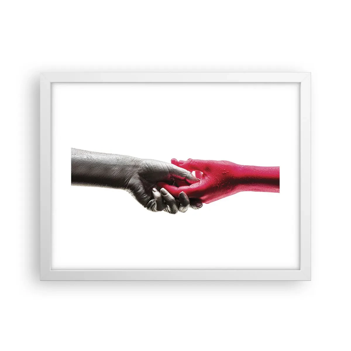Poster în ramă albă - Împreună, deși diferiți - 40x30 cm