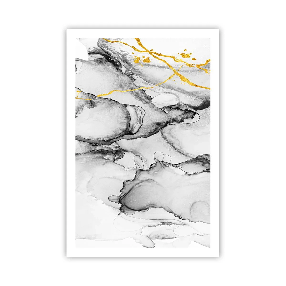 Poster - Compoziție cu motiv auriu - 61x91 cm