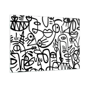 Tablou pe sticlă - Chipuri și miraje - 100x70 cm