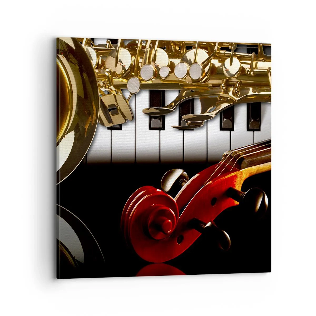 Tablou pe pânză - Tablă, lemn și fildeș - 70x70 cm