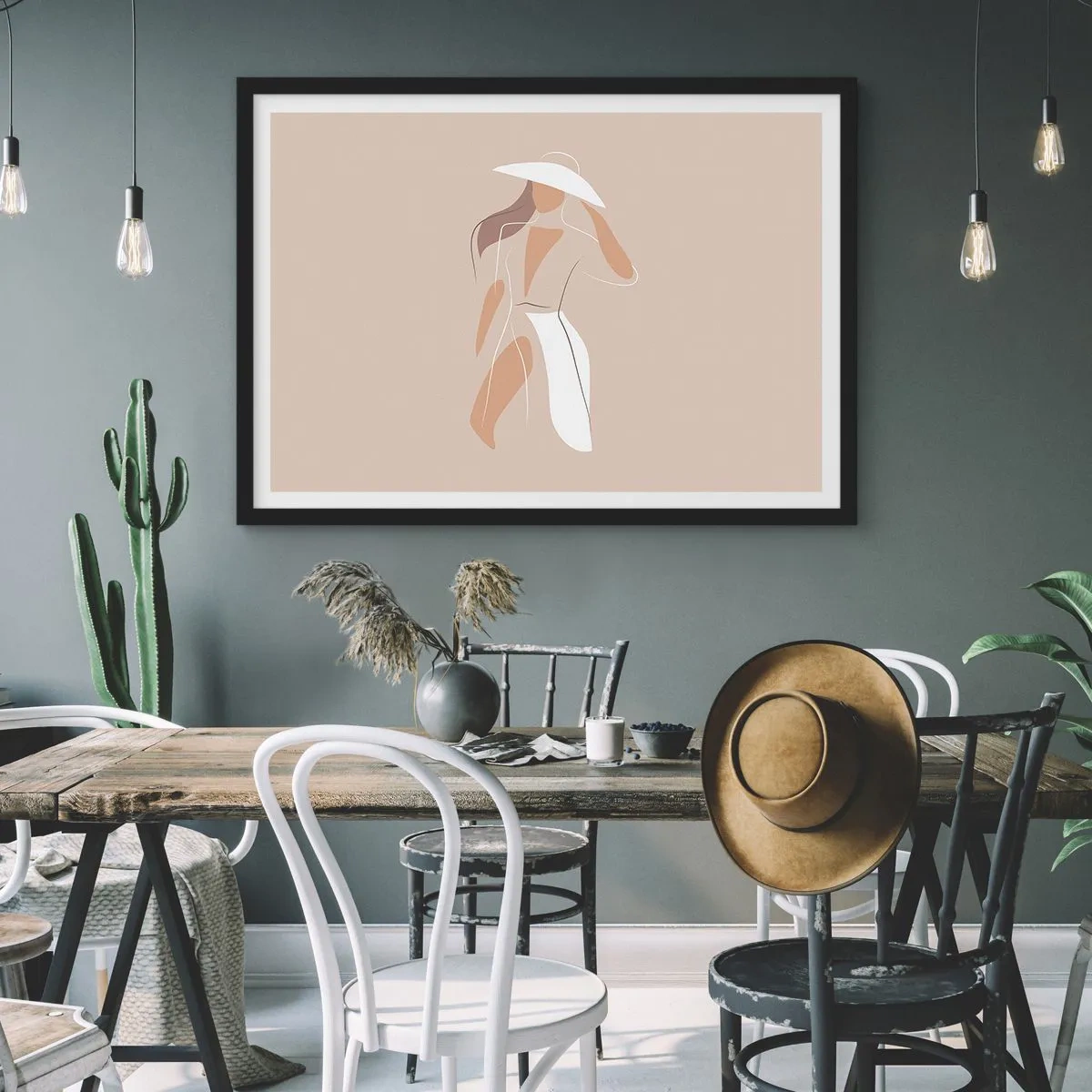 Poster în ramă neagră - Moda este distractivă - 50x40 cm