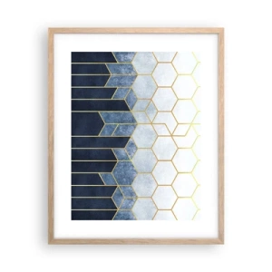 Poster în ramă de stejar deschis - Compoziție în ritm sincopat - 40x50 cm