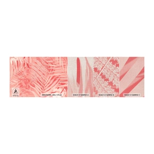 Mostră tapet Premium Canvas - Conceptul roz - Abstracția, Frunza de palmier, Grafică - 100x30 cm